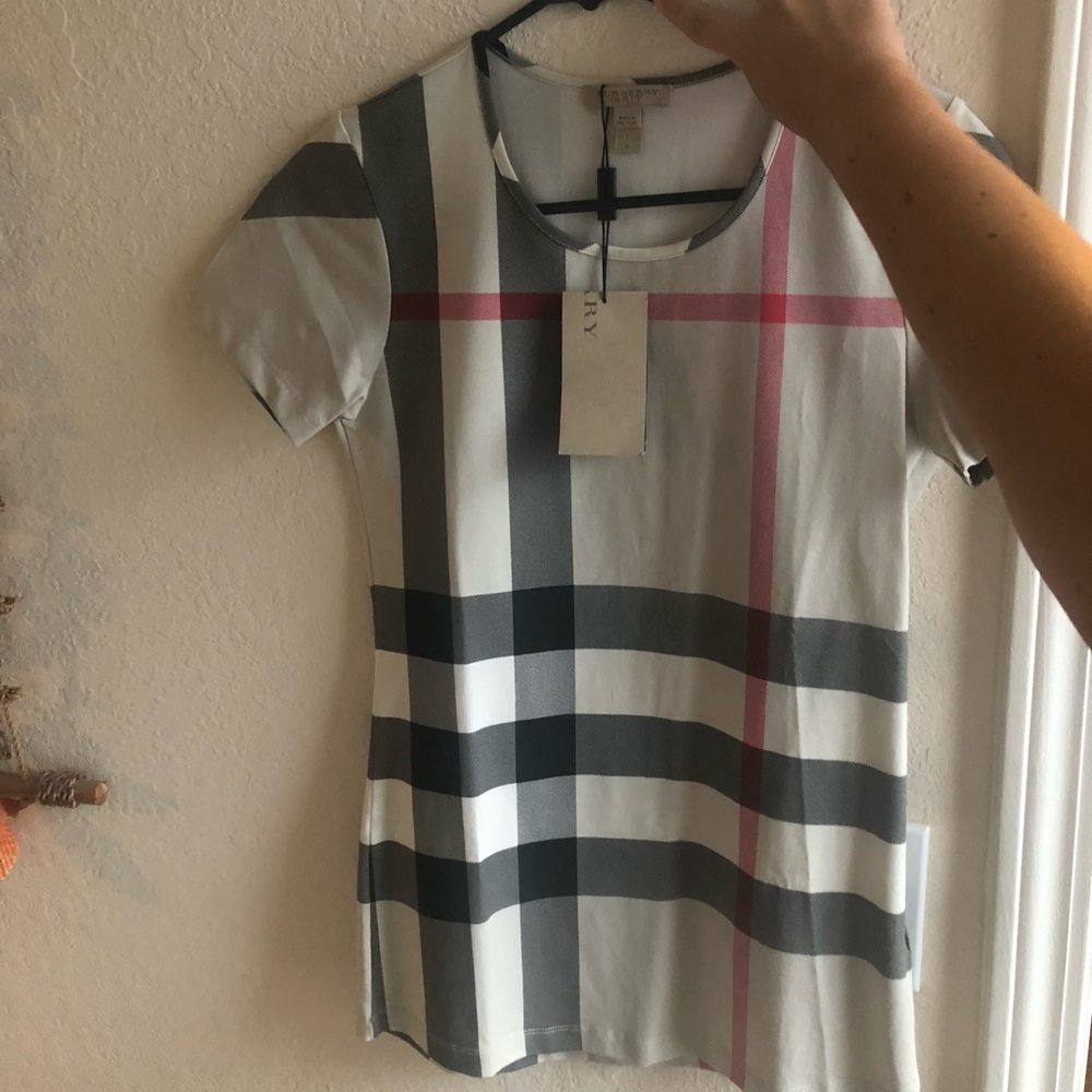 Burberry cotton stretch top sz small